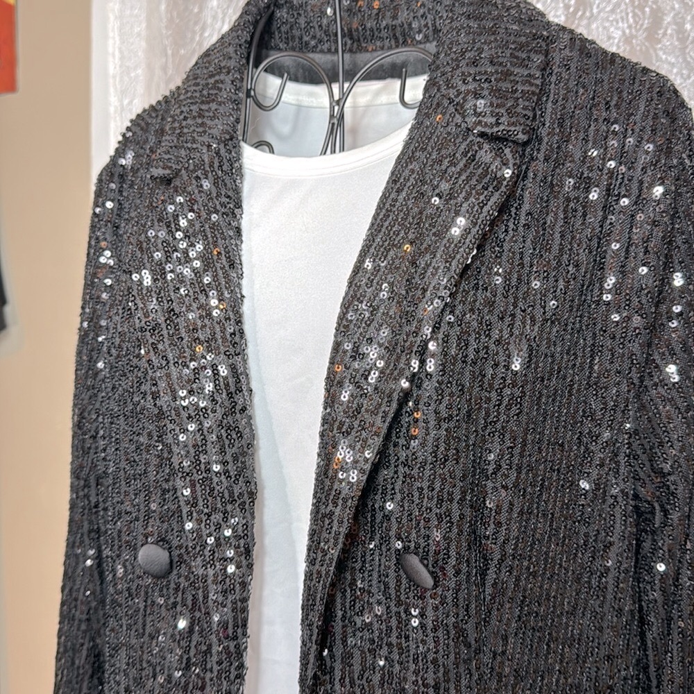 NANATTE OSTRICH FEATHER sequined jacket 😍 - Picture 2 of 10